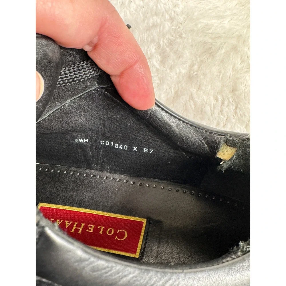 Cole‎ Haan Leather Oxford Dress Shoes Comfort Black Lace Up Mens Size 10.5 M